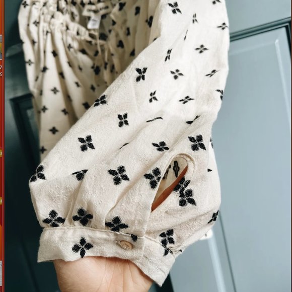 NWT CARON CALLAHAN - emma top in jet blossom fil coupé - Picture 6 of 8